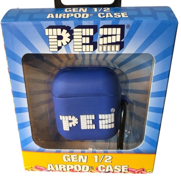 PEZ Other - PEZ New Gen 1/2 AirPod Carrying Case Key Chain Carabiner Blue Candy